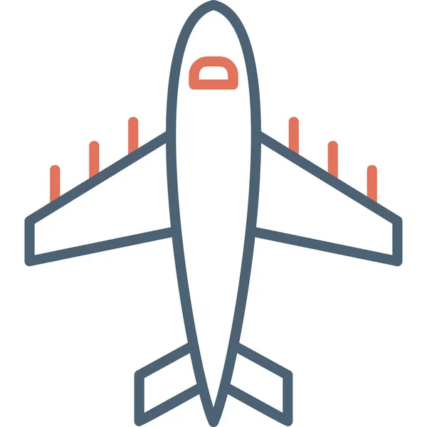 Avion Icône Web Illustration Simple — Image vectorielle