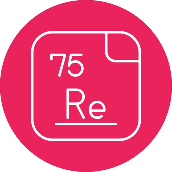 Rhenium Chemisches Element Mendeleev Periodensystem Symbol — Stockvektor