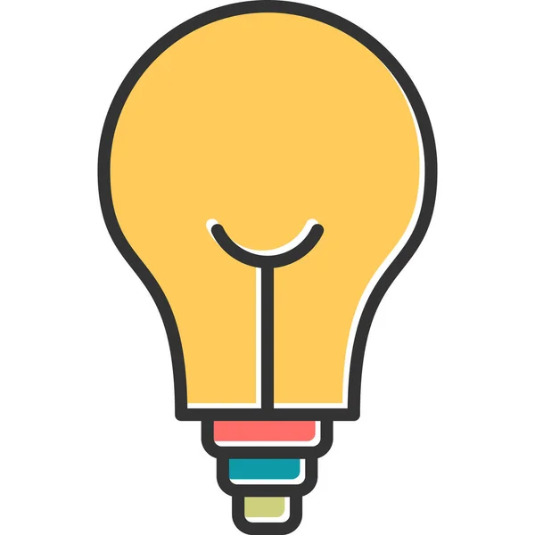 Lampe Web Symbol Einfache Illustration — Stockvektor