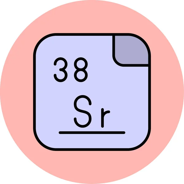 Illustration Vectorielle Icône Strontium — Image vectorielle