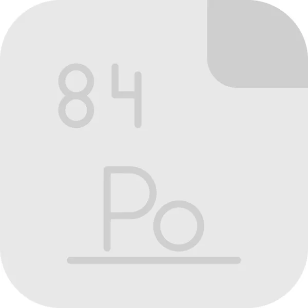 Polônio Elemento Químico Com Símbolo Número Atômico Polónio Calcogénio Metal — Vetor de Stock