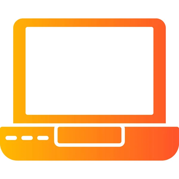 Een Laptop Web Icoon Eenvoudige Illustratie — Stockvector