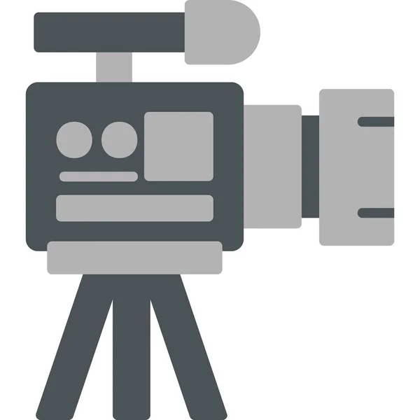 Videokamera Grafische Illustration Symbol — Stockvektor