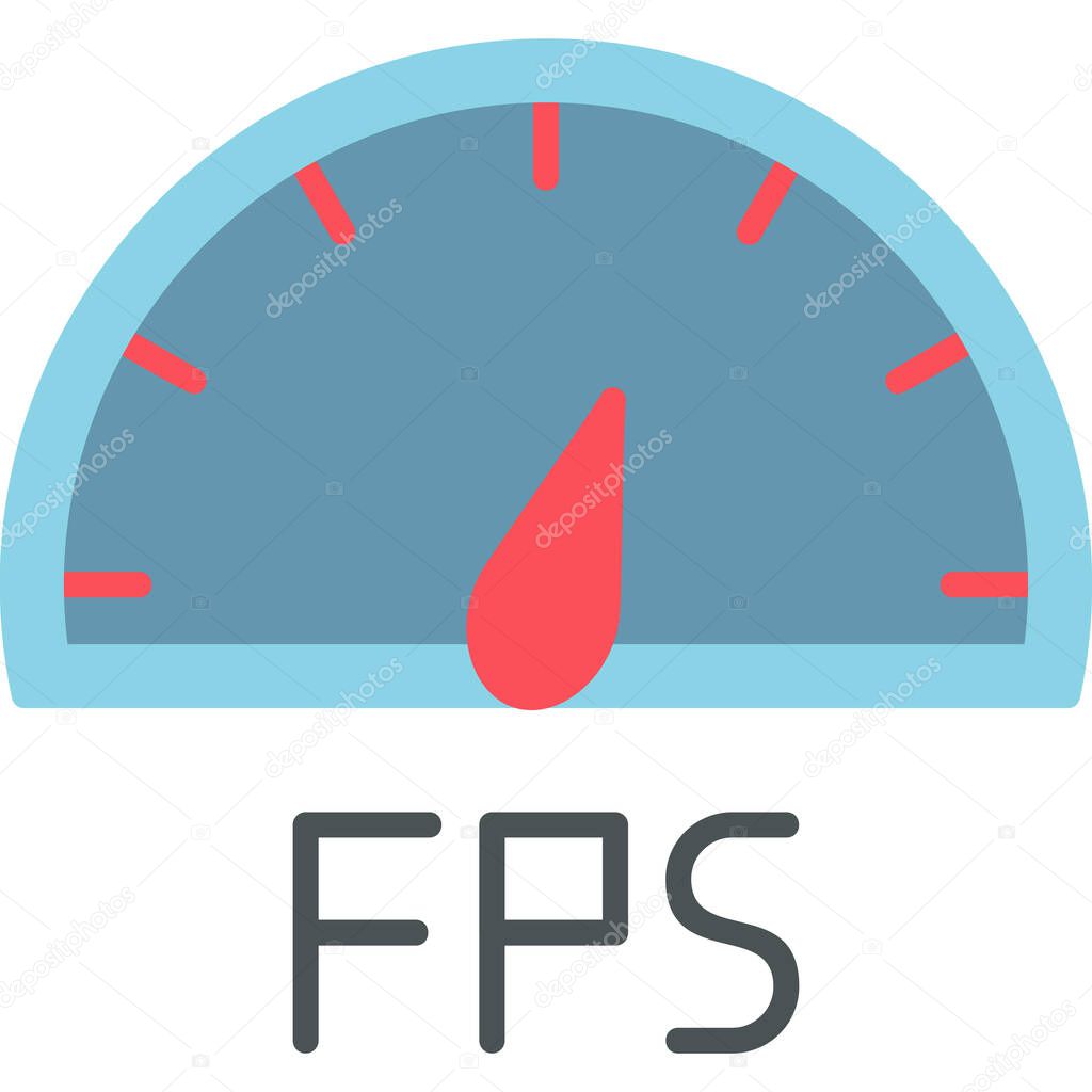 Frames Per Second line icon
