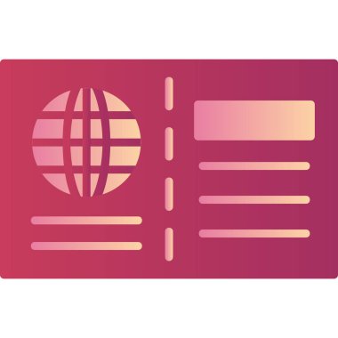 Küresel posta kartı, kişisel ve ticari kullanım için basit illüstrasyon simgesi 