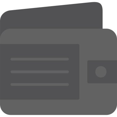 Cüzdan. Web simgesi basit illüstrasyon