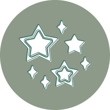 Yıldız simgesi, vektör çizimi. düz tasarım biçimi