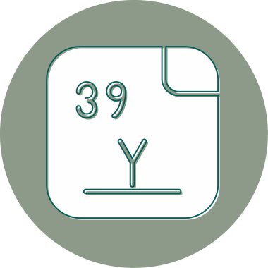 Yttrium simgesi vektör illüstrasyonu