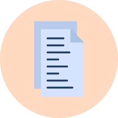 Belge simgesinin vektör illüstrasyonu