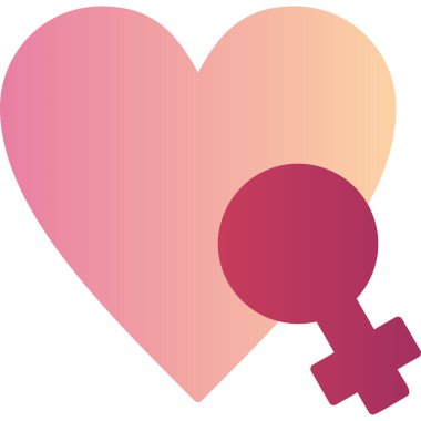 Kalp modern simge, vektör illüstrasyonu 