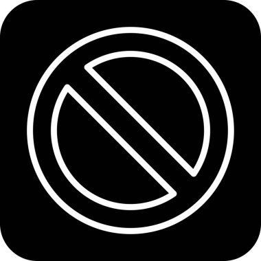 yasak işareti simgesi. vektör çizim