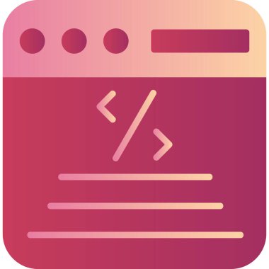 Kodlama. Web simgesi basit tasarım