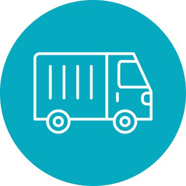 dağıtım kamyonu ikonu vektör çizimi