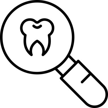 Diş kontrolü modern simge, vektör illüstrasyonu