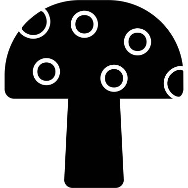 Mantar. Web simgesi basit illüstrasyon