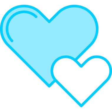 Kalp modern simge, vektör illüstrasyonu 