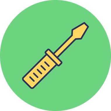 Tornavida simgesinin vektör çizimi