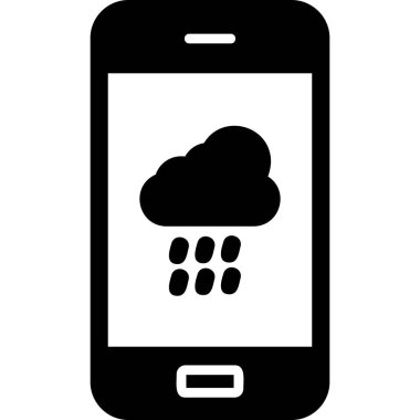 Bulut. Web simgesi basit illüstrasyon