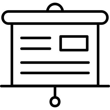 iş sunumu düz vektör simgesi