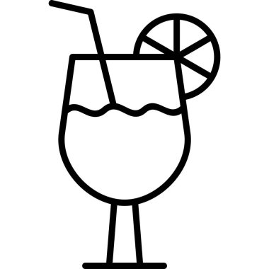 İçecek. Web simgesi vektör illüstrasyonu