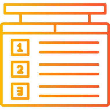 Belgelerin listesi. Basit resimleme