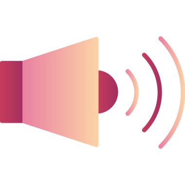 Konuşmacı. Web simgesi basit illüstrasyon