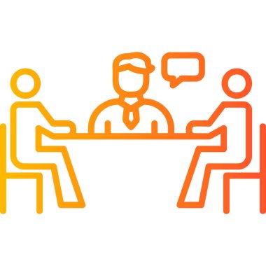 İş dünyası takım ikonu. Web için takım çalışması vektör çizgisi simgelerinin basit çizimi