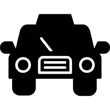 taksi simgesi vektör illüstrasyonu