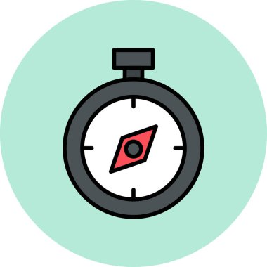 Pusula. Web simgesi basit tasarım