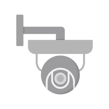 CCTV kamera simgesi, vektör illüstrasyonu basit tasarım