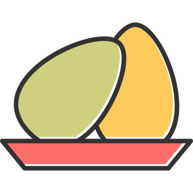 Yumurta ağ simgesi vektör illüstrasyonu