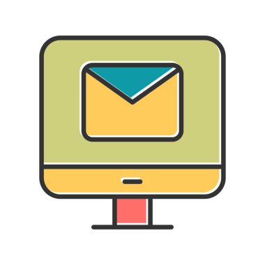 ileti ikonu vektör illüstrasyonu