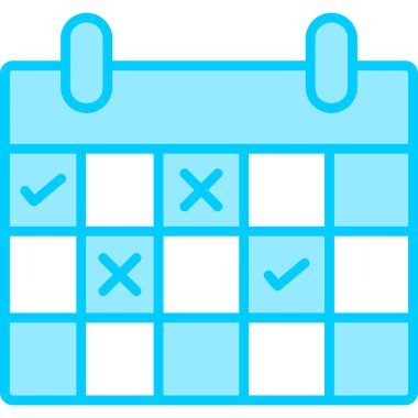 Takvim simgesi, vektör illüstrasyonu basit tasarım