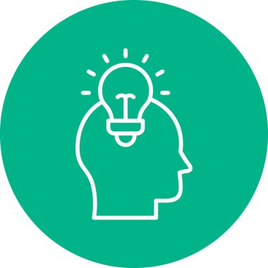 Fikir modern simgesi, vektör illüstrasyonu