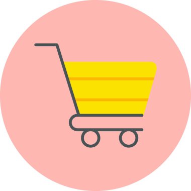 Cart modern simgesi, vektör illüstrasyonu