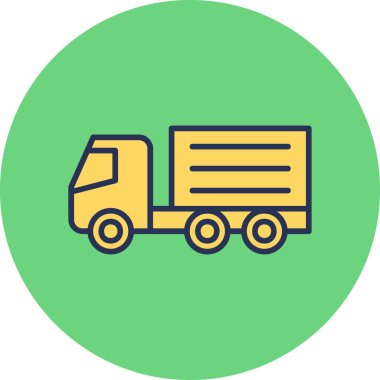 Kamyon soyut simge vektör çizimi