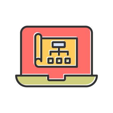 Şablon simgesinin vektör illüstrasyonu