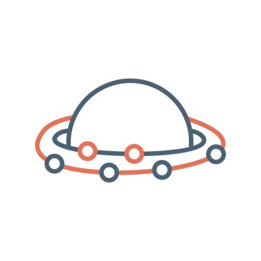 Güneş Sistemi simgesinin vektör illüstrasyonu