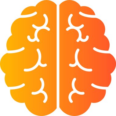  Beyin ikonu. Basit resimleme