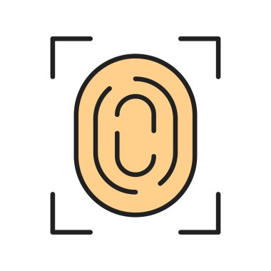 Parmak izi simgesinin vektör illüstrasyonu