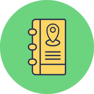 Adres defteri simgesi Vektör illüstrasyonu