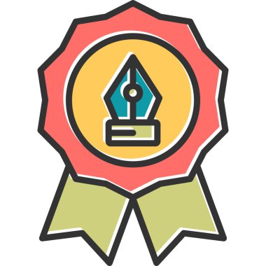 Rozet. Web simgesi basit illüstrasyon