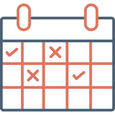 Takvim simgesi, vektör illüstrasyonu basit tasarım