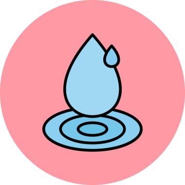 Su damlası ikonu. vektör illüstrasyonu 