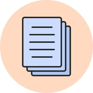 Belge simgesinin vektör illüstrasyonu