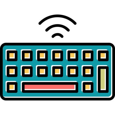 Klavye. Web simgesi basit illüstrasyon 