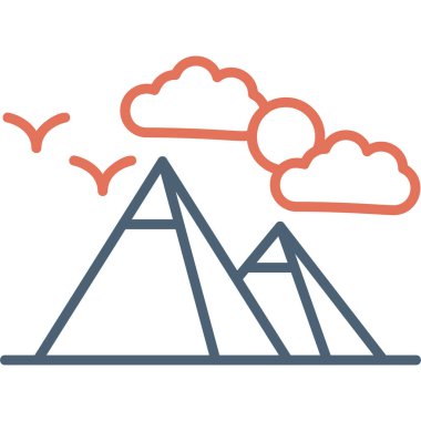 Piramit. Web simgesi basit illüstrasyon