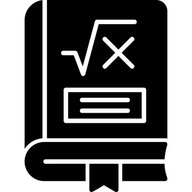 Matematik kitabı simgesi, modern tasarım illüstrasyonu