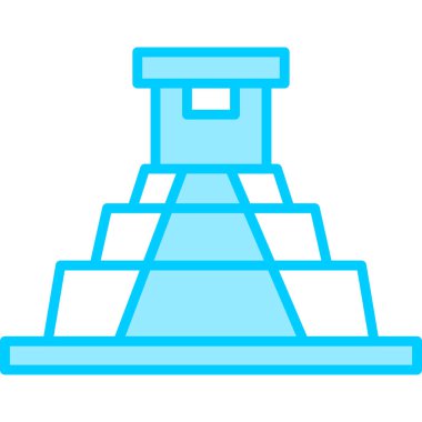 Piramit. Web simgesi basit illüstrasyon