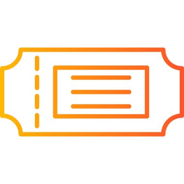 bilet ikonu vektör illüstrasyonu